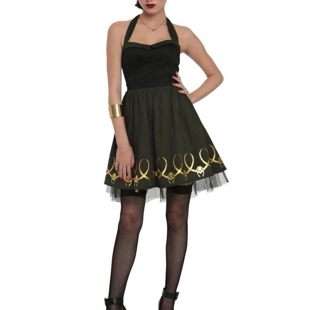 NEVER WORN Her Universe Loki halter dress